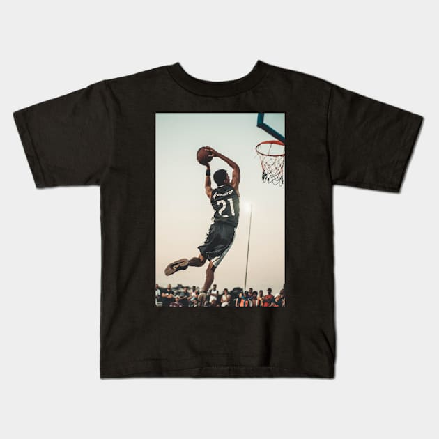 Basketball Kids T-Shirt by Rowalyn Keith